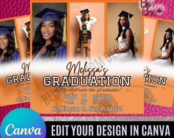 Class of 2025 3 Column; Graduation Flyer; 2025 Grad Flayer; Grad Party Flyer; DIY Flyer