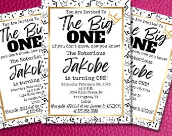 The Notorious One Birthday Invitation, First Birthday
