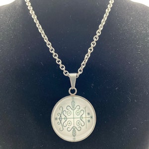 Spiritual Orisha Papa Legba Veve Pendant Necklace