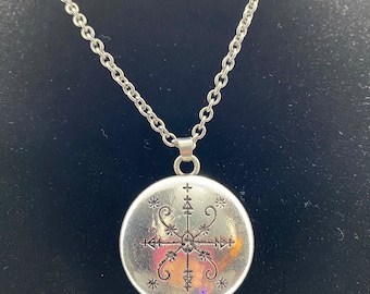 Spiritual Orisha Met Kalfou Veve Pendant Necklace