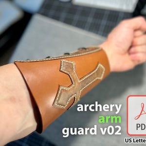 Leather Archery Arm Guard v.02 PDF Digital Pattern DIY Leather Project  Archery Shooting Protective Gear PDF Digital Template Arm Protection