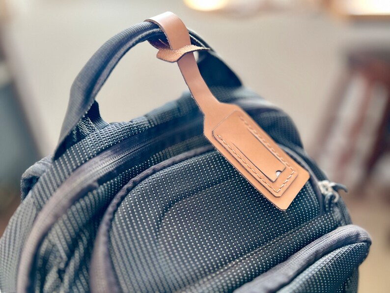 Leather Luggage Name Tag PDF Pattern Travel in Style With Customized