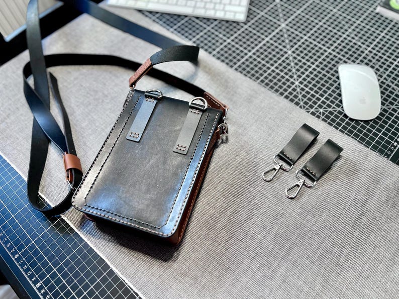 Crossbody Leather Bag PDF Pattern Multi Way Shoulder Purse DIY Sewing ...