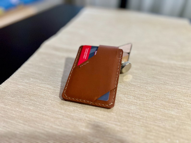 Super Slim Leather Cards Holder Sleek DIY Wallet Simple Design PDF Pattern for Minimalist Cards Organization pdf Leather Template