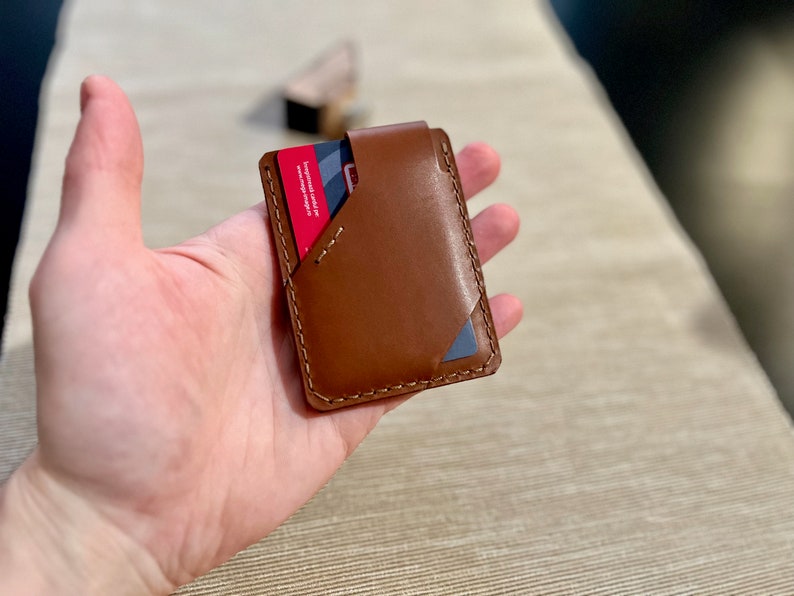 Super Slim Leather Cards Holder Sleek DIY Wallet Simple Design PDF Pattern for Minimalist Cards Organization pdf Leather Template
