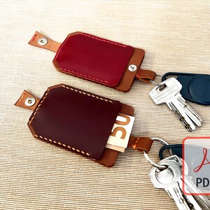 WESTONETEK Unisex Mens Womens Premium Leather Car Key Holder Bag Keychain Case Wallet with 6 Hooks Zipper Closure