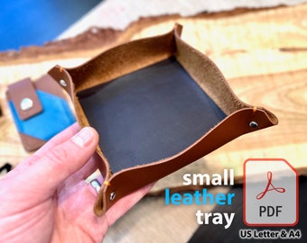 Leather Tray PDF Pattern, Small Valet Tray Template (Digital Download)
