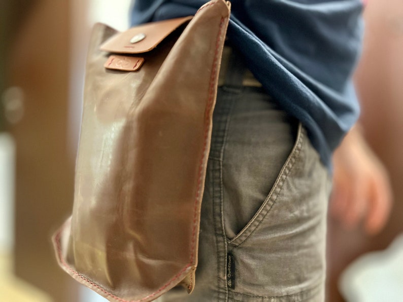 Leather Bushcraft Foraging Bag Leather Belt Mushroom Bag DIY Camping Waist Pouch PDF Digital Template Bushcraft Outdoor Leather Waist Pouch