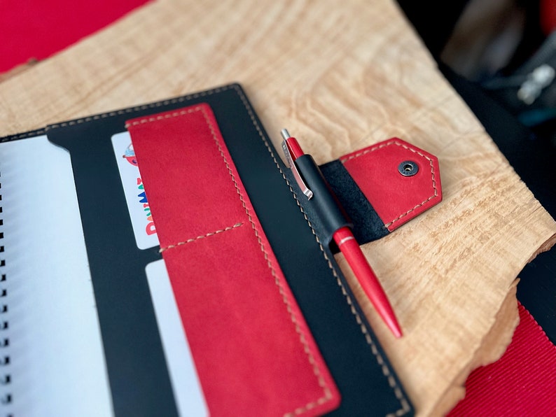 A5 Leather Notebook Cover Pattern With Pen & Card Holders (PDF Digital ...