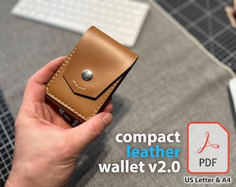 Leather Front Pocket v2.0 DIY Wallet Pattern Compact & Versatile Design for Cards, Driving License and More Handmade PDF Leather Template
