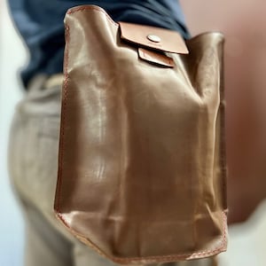 Leather Bushcraft Foraging Bag Leather Belt Mushroom Bag DIY Camping Waist Pouch PDF Digital Template Bushcraft Outdoor Leather Waist Pouch