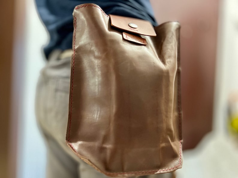 Leather Bushcraft Foraging Bag Leather Belt Mushroom Bag DIY Camping Waist Pouch PDF Digital Template Bushcraft Outdoor Leather Waist Pouch