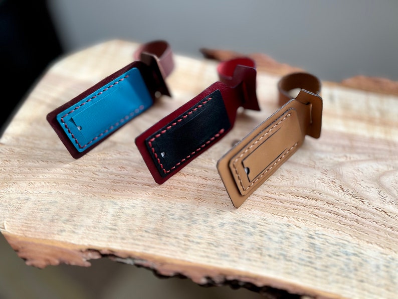 Leather Luggage Name Tag PDF Pattern Travel in Style With Customized