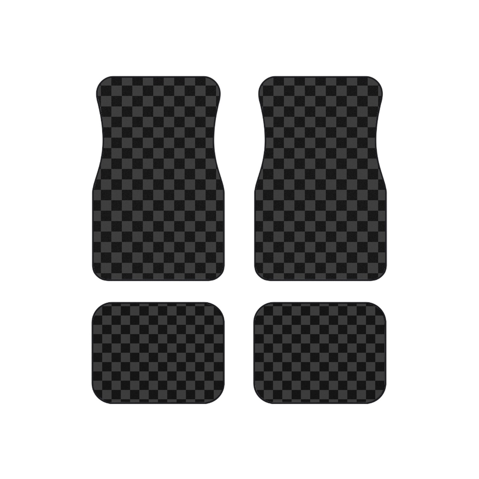 Checkered Dark Grey X Black Car Floor Mats Dark Grey and Etsy