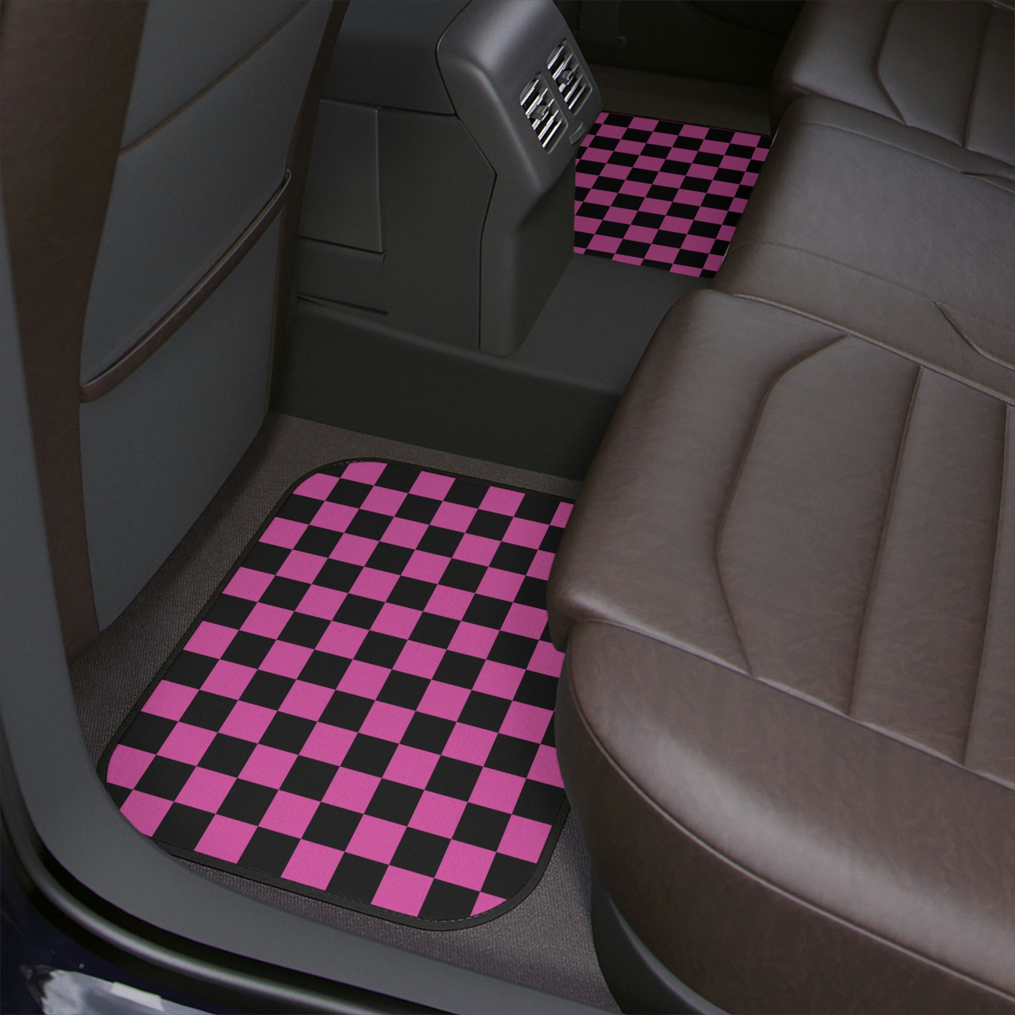 Pink and 2024 black car mats