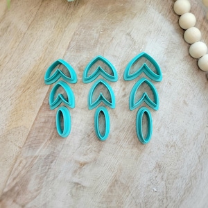 3 Piece Dangle Set Polymer Clay Cutters, dangle earrings, boho cutters, boho earrings, elegant earrings, elegant clay cutter