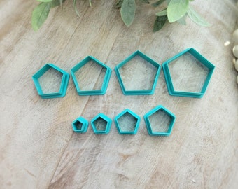Pentagon Polymer Clay Cutters: Geometric Clay Earrings