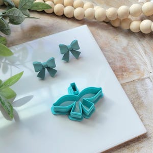 Bow Polymer Clay Cutter: DIY Coquette Bow Earrings, DIY Bow cutter, bow clay cutter, make your own bow, 3D bow cutter, coquette earrings