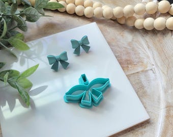 Bow Polymer Clay Cutter, Build a Bow cutter, DIY Bow cutter, coquette bow earrings, cute bow, do it yourself bow, clay cutter tools