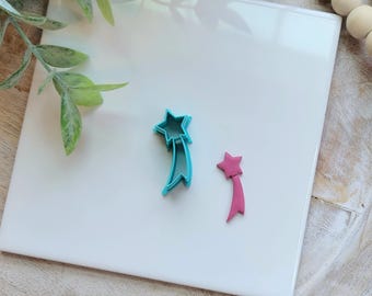 Shooting Star Polymer Clay Cutter, Celestial cutter, Horoscope cutter, sun cutter, moon cutter, star earrings, star cutter