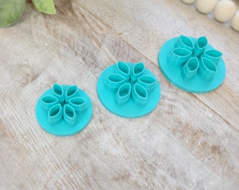 Floral Petal Clay Cutters: Polymer Clay Flower Punch