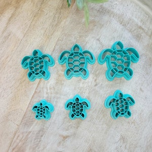 Turtle Polymer Clay Cutters, beach cutter, ocean cutter, summer cutter, animal cutter, turtle earrings, summer earrings, turtle clay cutter