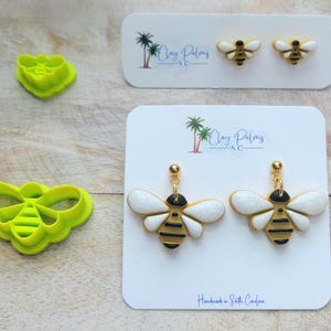 Bee Polymer Clay Cutters, summer earrings, animal earrings, bumblebee earrings, insect earrings, bee cutters, bee clay cutter