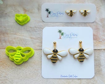 Bee Polymer Clay Cutters, summer earrings, animal earrings, bumblebee earrings, insect earrings, bee cutters, bee clay cutter