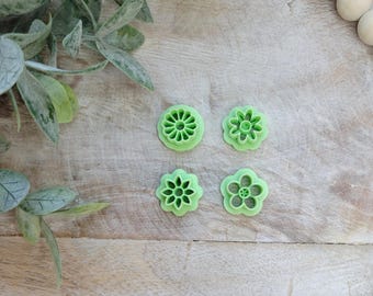 Floral Stud Clay Cutters: Polymer Clay Earrings, Spring Flowers