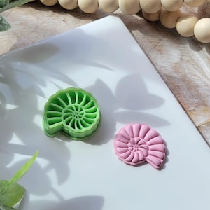 Seashell Polymer Clay Cutter: Embossed Coastal Design