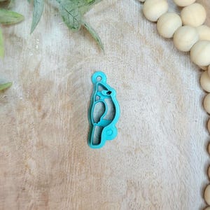 Cardinal Polymer Clay Cutters: Bird Earrings, Embossed Design