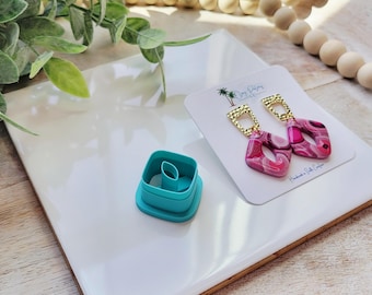 Retro Square Polymer Clay Cutters: Boho Earring