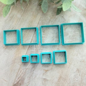 Square Polymer Clay Cutters, square earrings, basic shape cutter