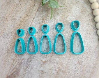 Large Drop Polymer Clay Cutters: Boho Dangle Earring Molds