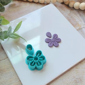 Flowers Polymer Clay Cutters, Embossed for Floral earrings, flower earrings, dangle earrings, floral cutter, flower cutter, dangle cutter