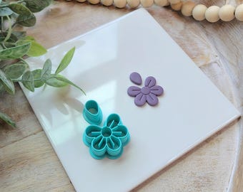 Flower Polymer Clay Cutters Embossed Cutters: Floral Cutter Set, floral earrings