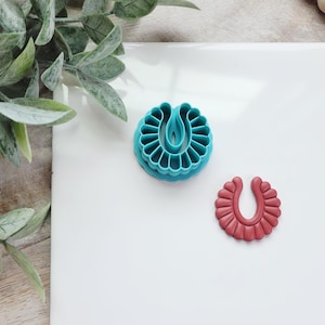 Scalloped Polymer Clay Cutter, boho earrings, dangle earrings, boho clay cutter, boho cutter, rustic cutter, trendy cutter