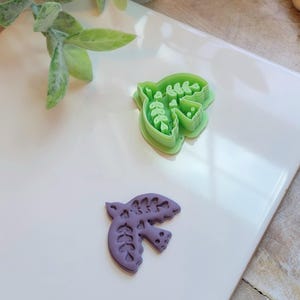 Embossed Bird Polymer Clay Cutter: Animal Earrings