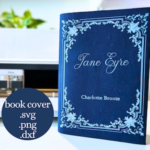 Book Cover SVG, PNG, dxf - Cricut HTV file for bookbinding, gold foil vinyl decoration, standard trade book size  -Baroque, Vintage