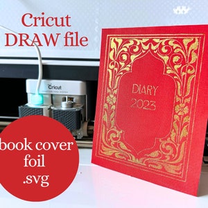 Lijstdecoratie - Cricut DRAW-bestandsdownload voor pen of folie - kaarten maken, boekbinden, boeken maken, boekomslagontwerp - vintage bloemen