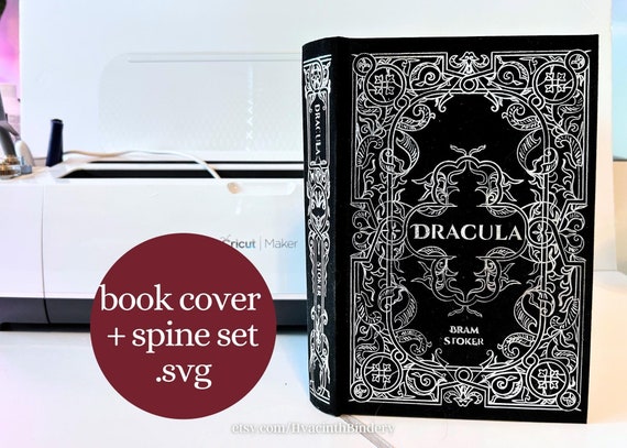 Gothic Book Cover & Spine SVG Design HTV and Cricut/Silhouette - Customizable