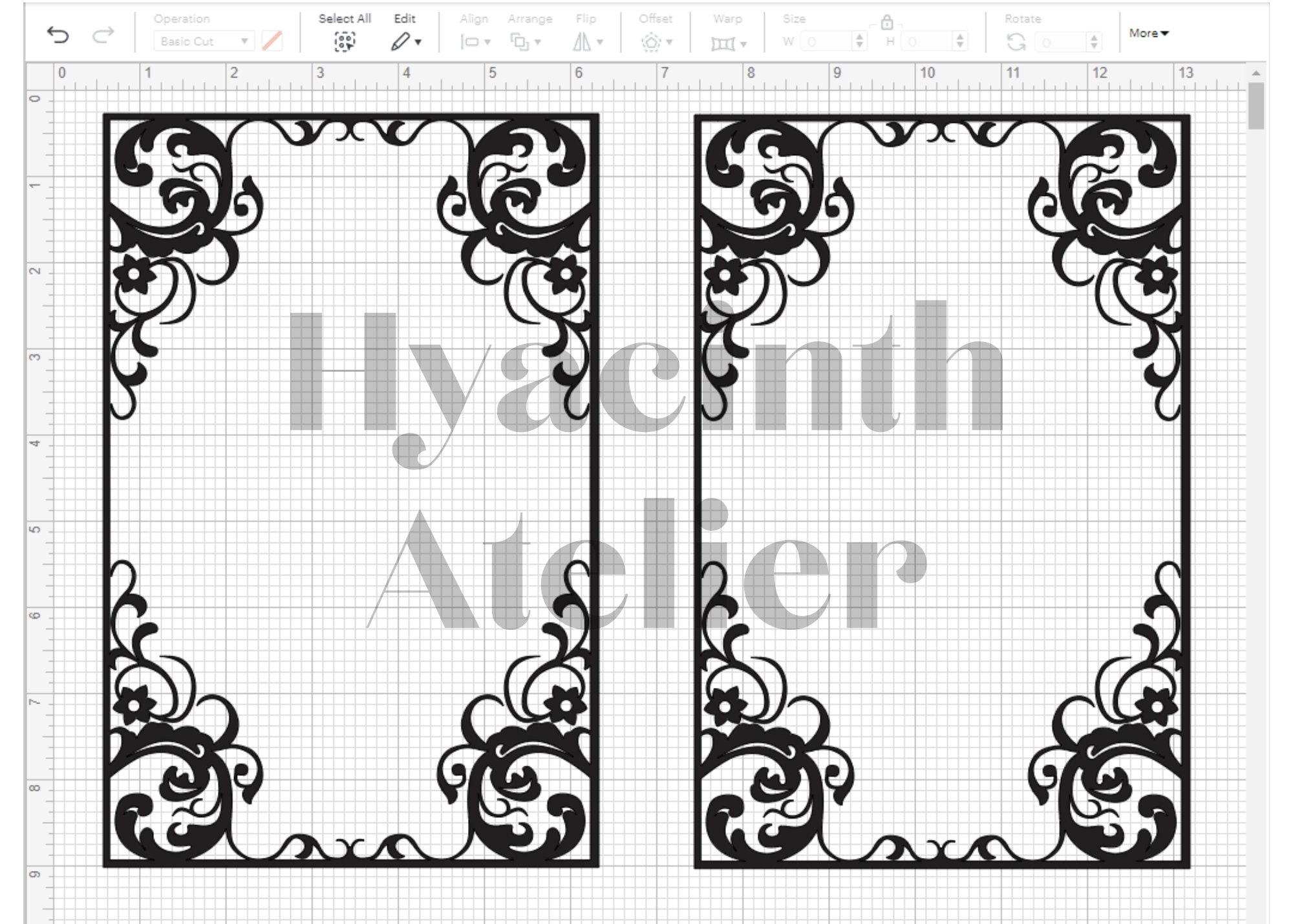 Book Cover SVG and Spine Decoration Cricut HTV File for