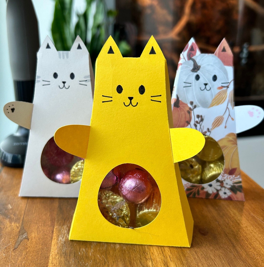 Cute Cat Treat Bag Cricut SVG for Parties Treats Etsy