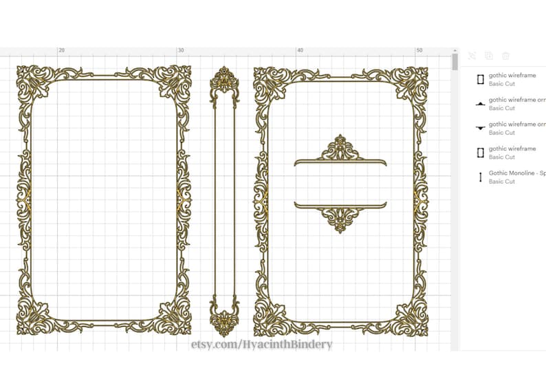 Book Wire Frame Book Cover, Spine, and Cover Ornament - Elegant Wireframe Monoline ...