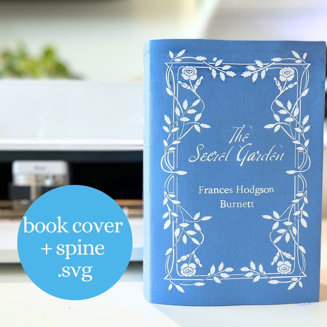 Book Cover SVG and Spine Decoration Floral Cricut HTV File for