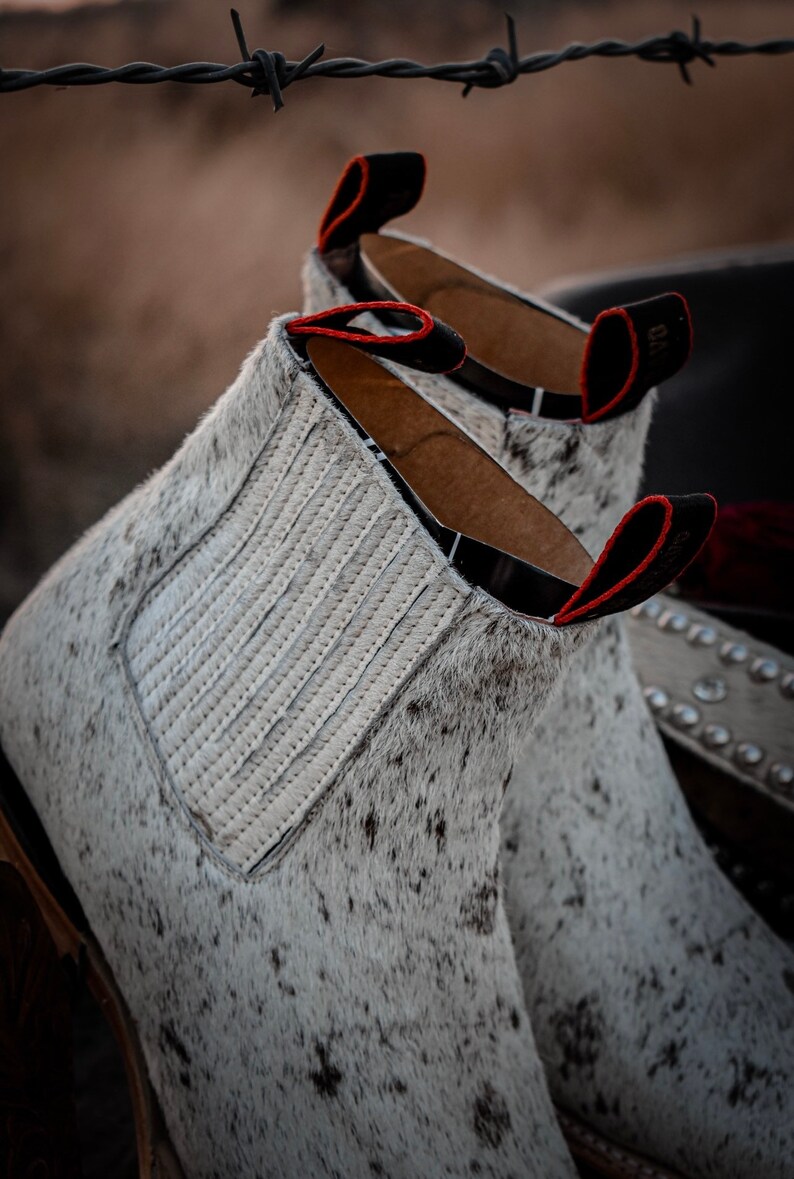Cowhide Boots Etsy