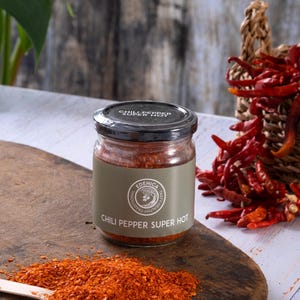 Super Hot Chili Pepper Powder – 70g Glass Jar | Extra Spicy Seasoning | All-Natural Crushed Chili | Gourmet Heat for Spicy Food Lovers