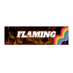 Flaming Bumper Sticker