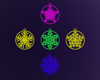 Fiocco di neve Decorazione dell'albero di Natale 3D STL 5 FILE DOWNLOAD Parte 2