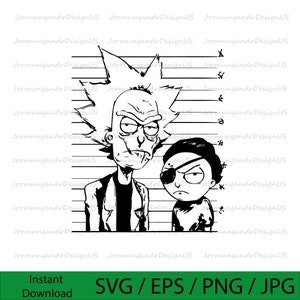 Ric And Morty svg png、Rick svg、Morty Svg、Cartoon SVG、SVG、Cricut 用カッティング ファイル、クリップアート、カット ファイル、cricut 用 Svg ファイル